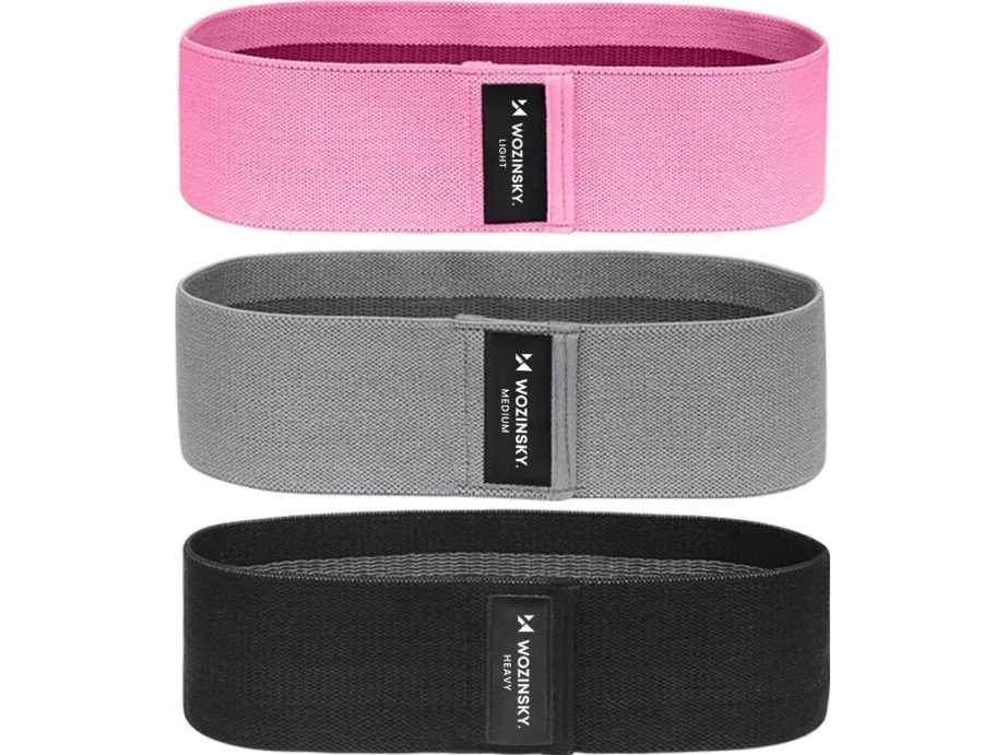 Wozinsky sarja 3x kangas vastuskuminauhoja kestävä Mini Yoga Bands Crossfit Fitness (WFB-01)