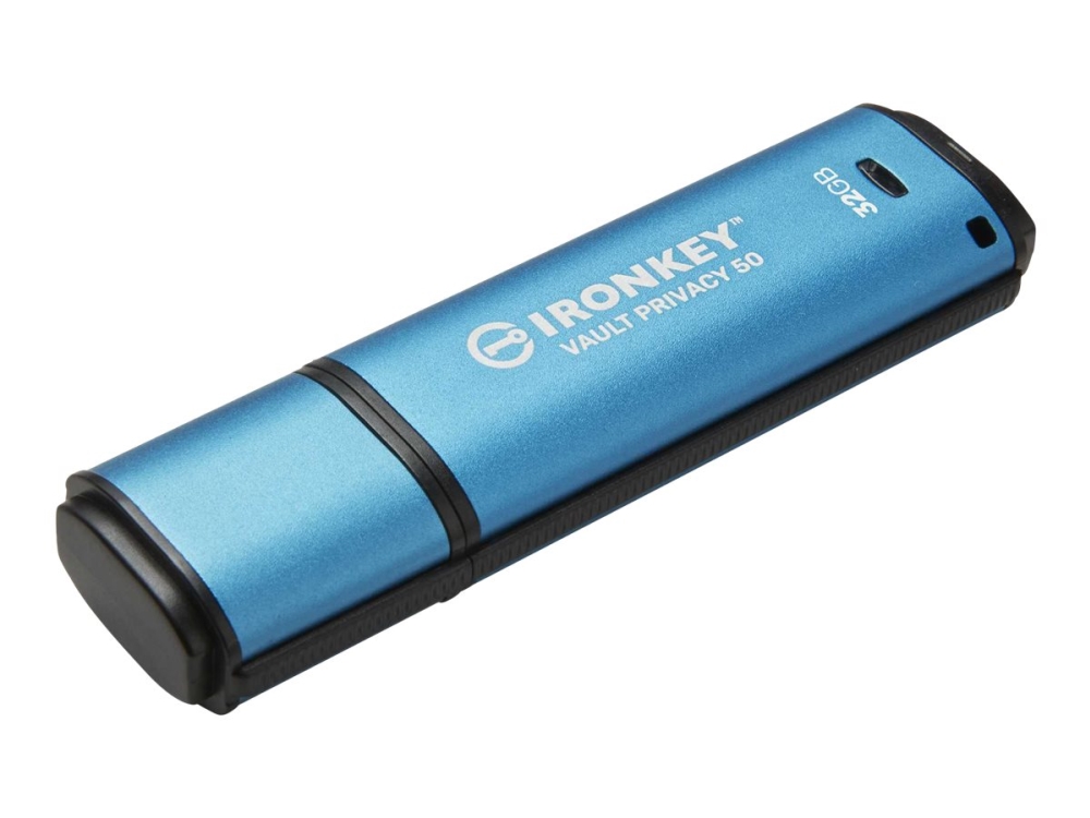 Kingston IronKey Vault Privacy 50 USB 3.2 Gen 1 32 Gt -muistitikku, sininen