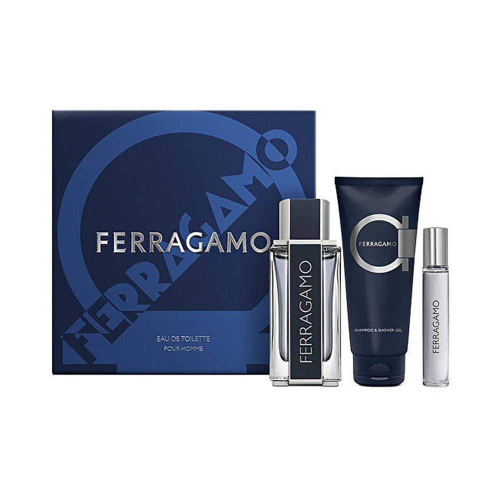 Salvatore ferragamo Ferragamo - EDT 100 ml + 2in1 suihkugeeli ja shampoo 100 ml + EDT 15 ml