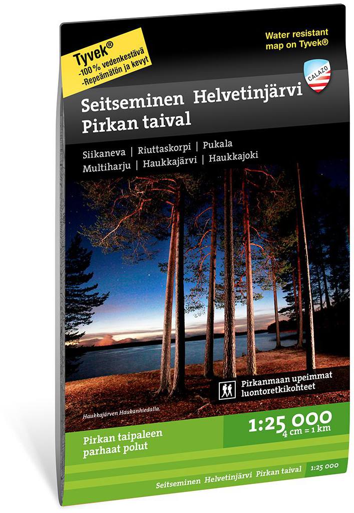 Calazo Seitseminen Helvetinjärvi Pirkan Taival Tyvek suomen retkeilykartta