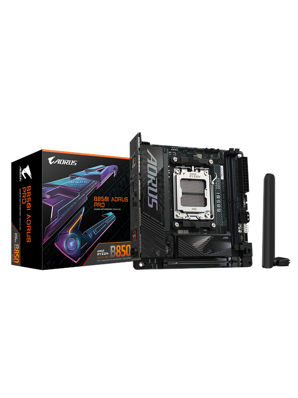 GIGABYTE B850I AORUS PRO Emolevy - AMD B850 - AMD AM5 - DDR5 RAM - Mini-ITX