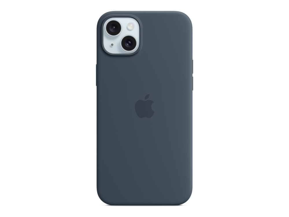 Apple iPhone 15 Plus silikonikuori MagSafe Myrskynsininen