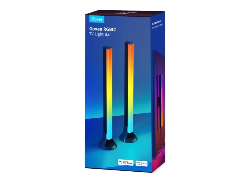 Govee RGBIC H6046 - light bar - LED - 13 W - RGBIC - 2000 K - black (pack of 2)