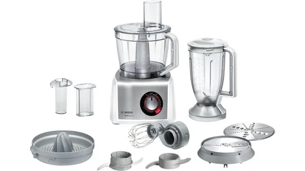 Bosch MultiTalent 8 MC812S820 -monitoimikone, 1250 W, 3,9 L, Ruostumaton teräs/Valkoinen