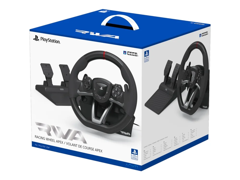 HORI Kilpa-ajo-ohjain APEX PlayStation 5:lle - Wired Wheel, gamepad and pedals set - Sony PlayStation 4