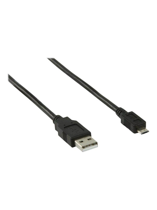 Nedis USB kaapeli | USB 2.0 | USB-A Uros | USB Micro-B Uros | 9 W | 480 Mbps | Niklattu | 5.00 m | Pyöreä | PVC | Musta | Kirjekuori