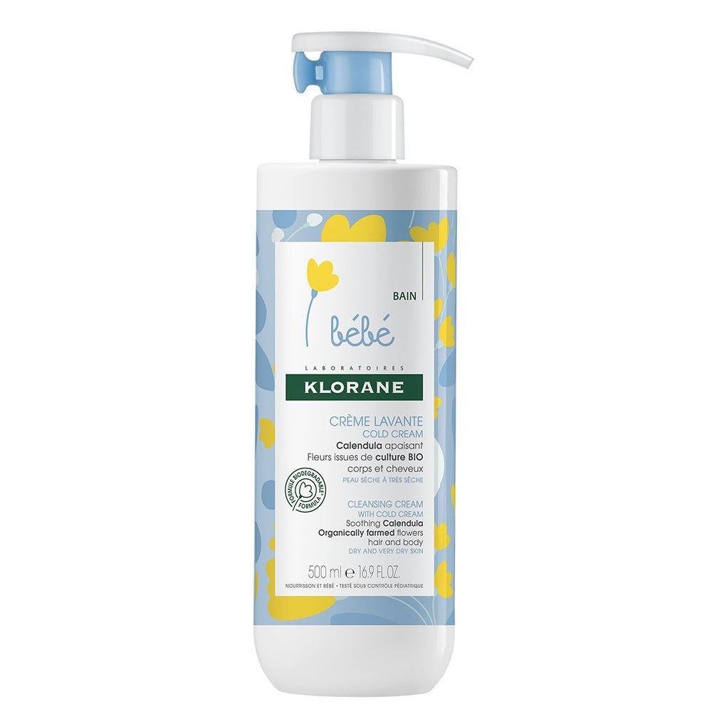 Klorane Baby Bath Washing Cream Kylmävoide 500ml