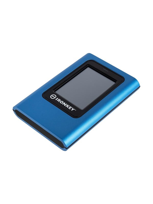 Kingston IronKey Vault Privacy 80 1,92 Tt USB 3.2 Gen 1 (USB-C) -ulkoinen SSD, laitteistosalaus, salasanasuojaus, kosketusnäyttö, sininen