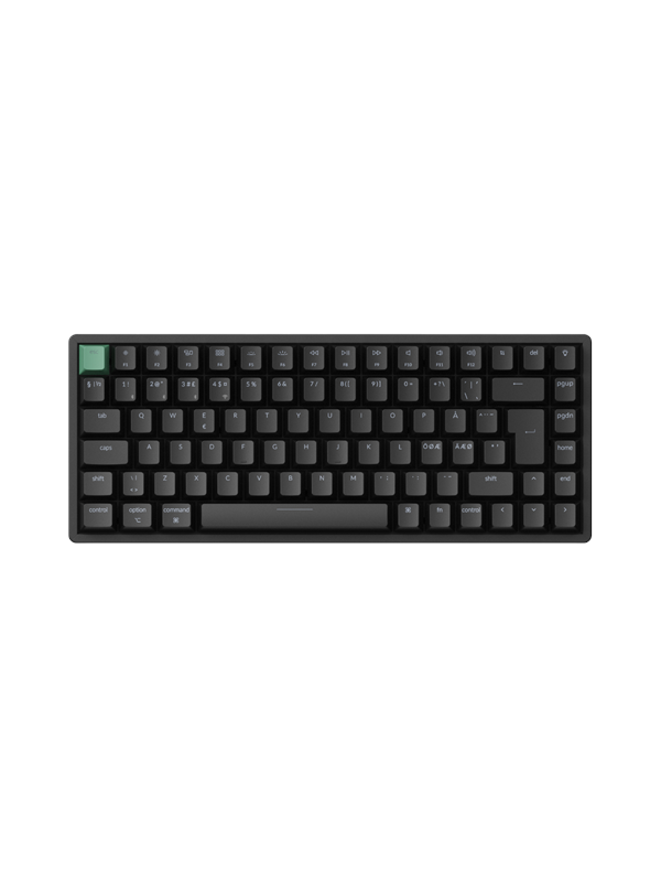 Keychron K2 HE Wireless Tri-Mode Hot Swap QMK Gateron 2.0 Purple Magnetic Switch Black - Pelinäppäimistö - Pohjoismainen - Musta