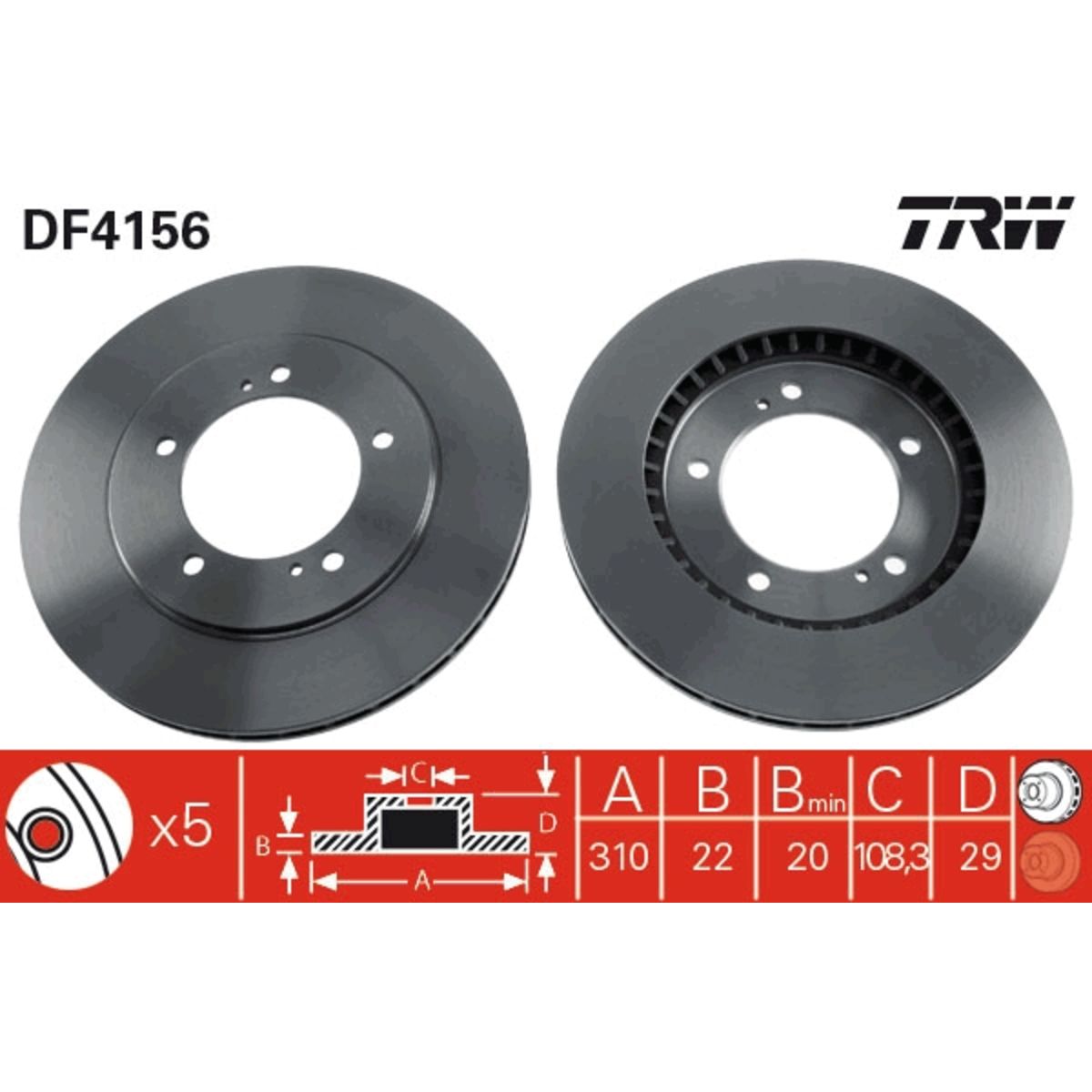 Jarrulevy TRW DF4156