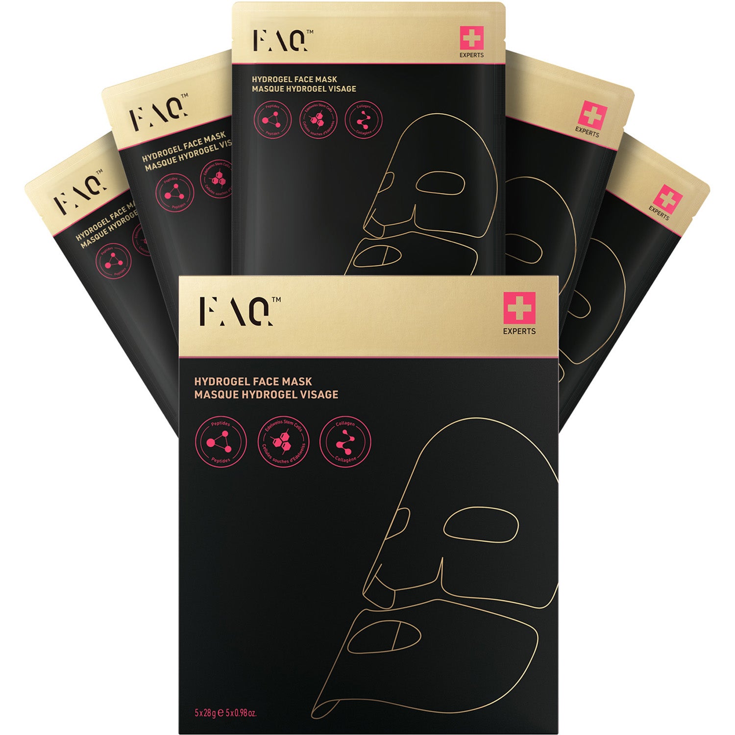 FAQ Swiss FAQTM Glass Skin Collagen Face Mask 5 pcs