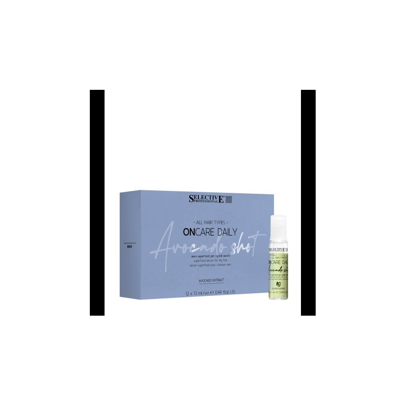 Superfood-seerumi hiuksille Selective Professional OnCare Daily Avocado Shot Serum 12 x 13 ml
