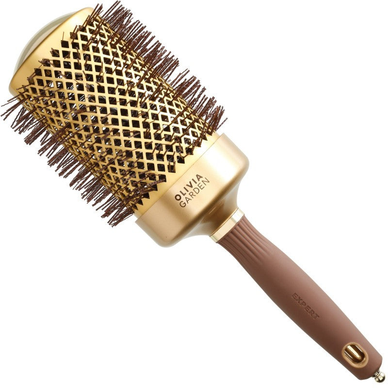 Olivia Garden Expert Blowout Shine Hiusharja kulta ja ruskea 65 mm