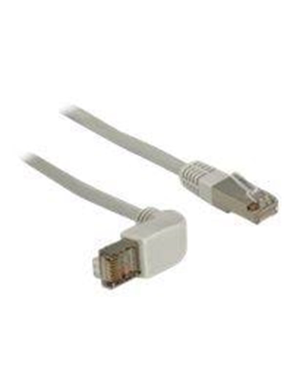 DeLOCK Cat.6A SSTP-Cable, angled - straight contact, 1 m