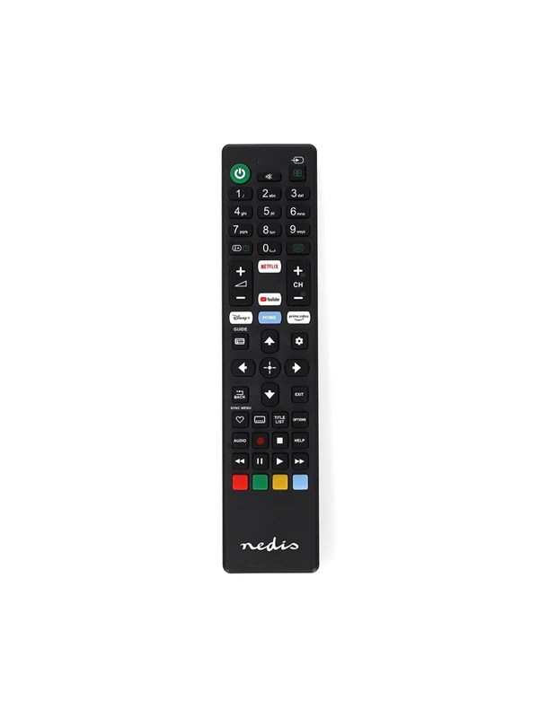 Nedis Kaukosäädin | Sopii laitteeseen: Sony | Esiohjelmoitu | 1 Laite | Amazon Prime / Disney + Button / Netflix -näppäin / Youtube -näppäin | Infrapuna | Musta