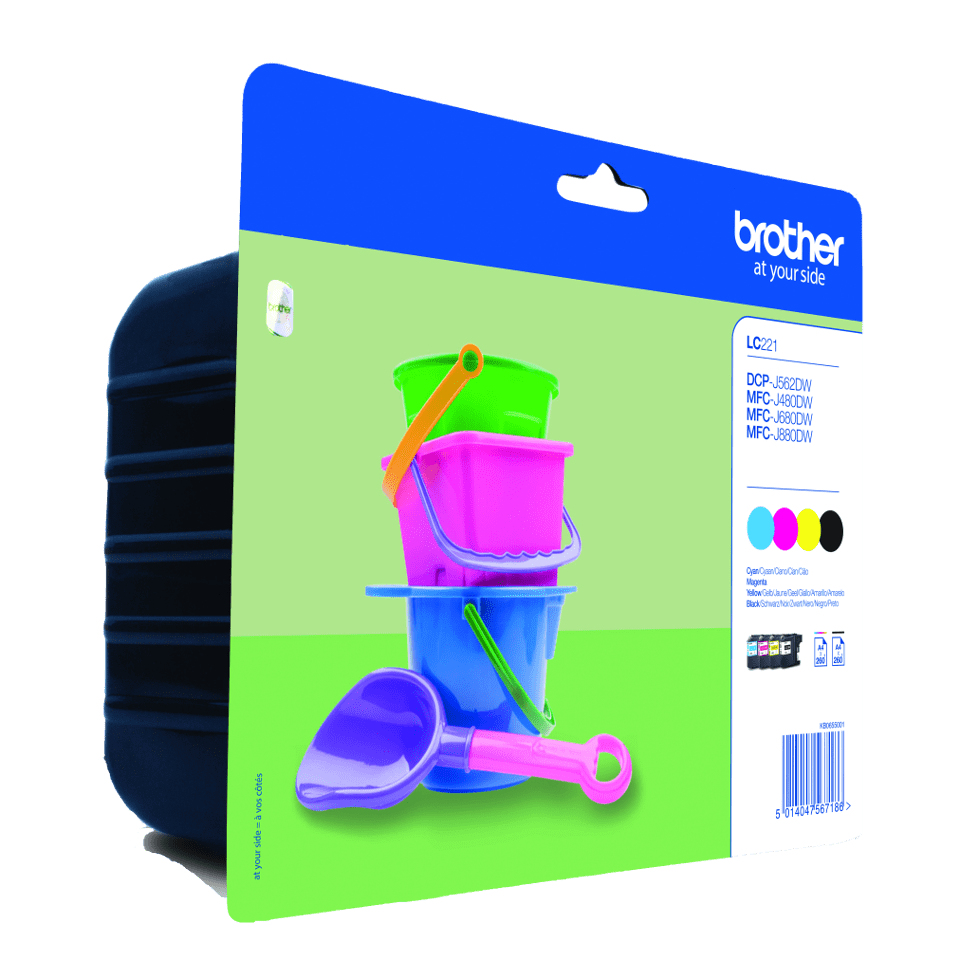 Brother Brother 221 Mustepatruuna MultiPack Bk,C,M,Y LC221VALBP Vastaa: N/A
