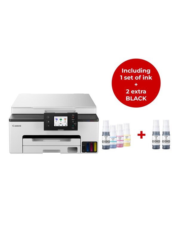 Canon Maxify Mega Tank Gx1050 Eb2 A4 Mfp + 2 Mustaa Lisämustepatruunaa
