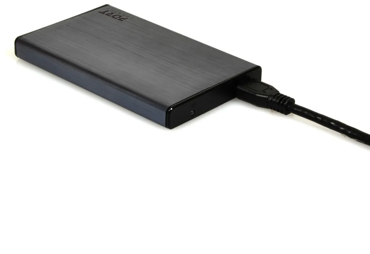 PORT Designs PD-900035 2,5" HDD/SSD-ulkoisen aseman kotelo, 1-paikkainen, USB-C, USB 3.2 Gen 1, hot swap, musta