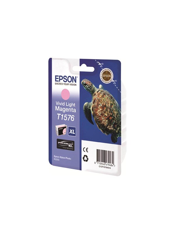 Epson T1576 XL -mustekasetti, 25.9 ml, vivid light magenta