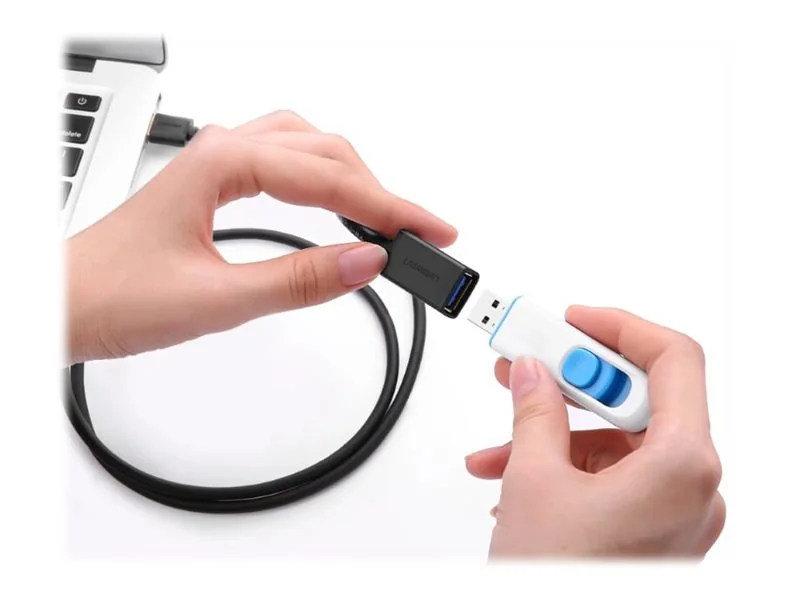 Ugreen US129 - USB forlængerkabel - USB Type A (han) til USB Type A (hun) - USB 3.0 - 3 m - flad - flad