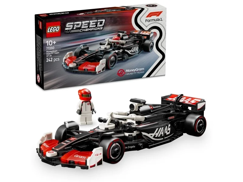 LEGO Speed Champions 77250 MoneyGram Haas F1 Team VF-24 ‑kilpa-auto