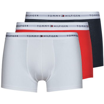 Tommy Hilfiger Underwear Bokserishortsit 'Essential' marine / vaaleanharmaa / punainen / valkoinen