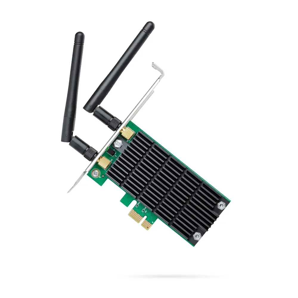 TP-Link Archer T4E, Sisäinen, Langaton, PCI Express, WLAN, 867 Mbit/s, Musta, Vihreä