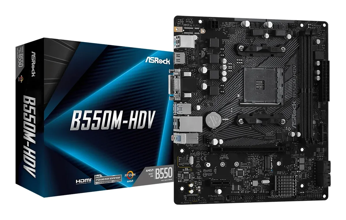ASRock B550M-HDV Emolevy - AMD B550 - AMD AM4 - DDR4 RAM - Micro-ATX