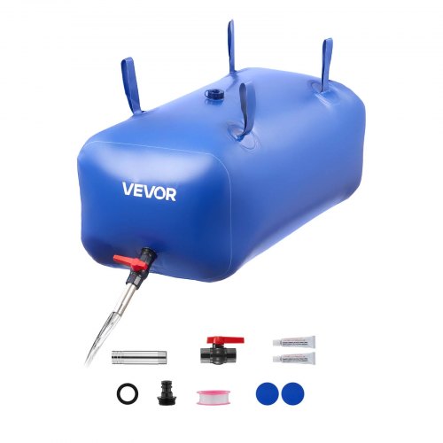 VEVOR Water Storage Bladder 113L Large Capacity Water Bag, Portable & Collapsible Soft Waters Container, Leakproof & Tear-Resistant PVC Emergency Waters Storage Tank for RV Truck & Outdoor Use