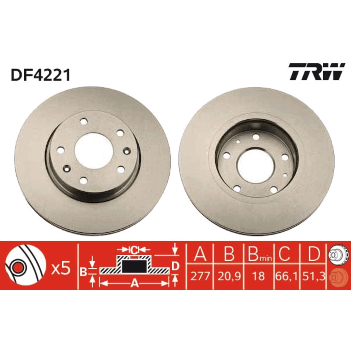 Jarrulevy TRW DF4221