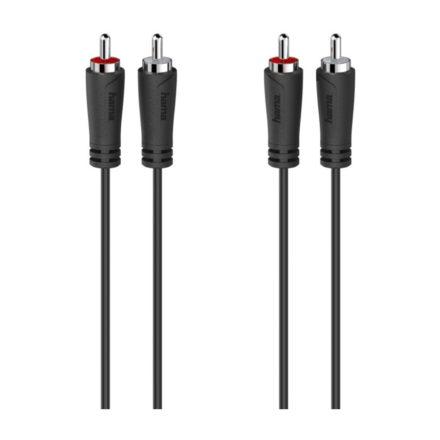 Hama 2x RCA -audiokaapeli, 5 m, musta