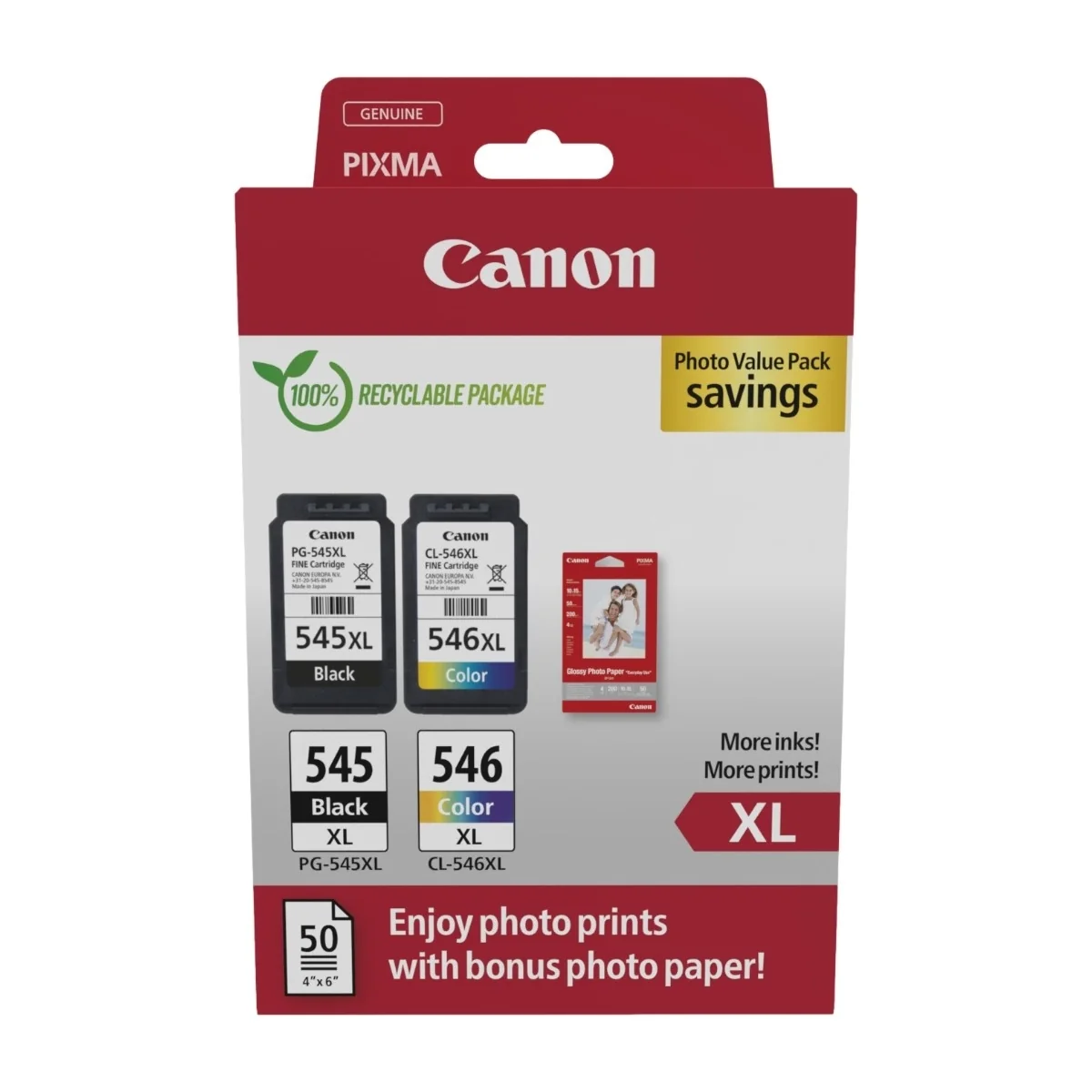 Canon PG-545XL/CL-546XL / 8286B011 High Value Pack