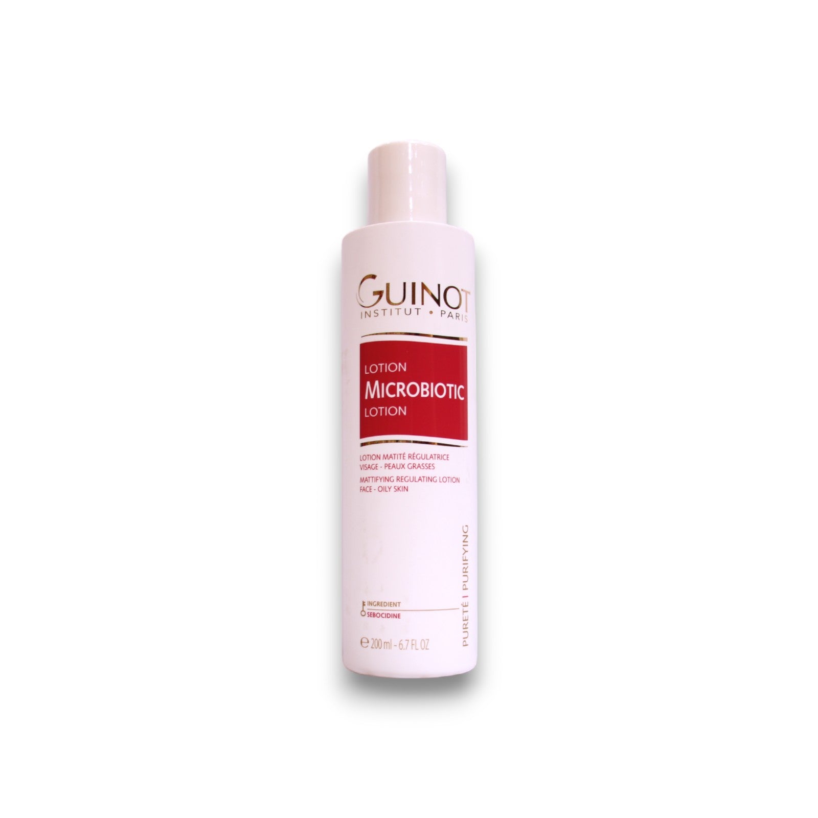 Guinot Mikrobioottinen puhdistava tonic lotion liiallisen talin ja laajentuneiden huokosten vähentämiseen 200 ml