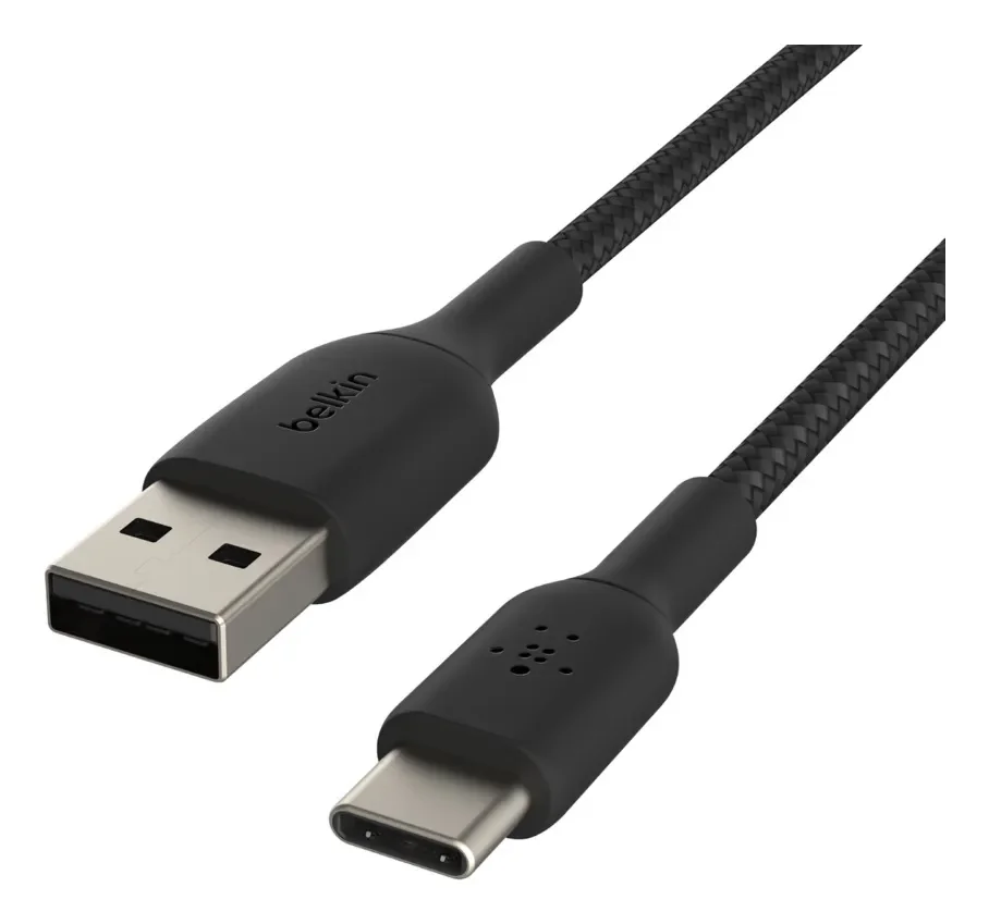 Belkin Braided Cable 1m Usb-a Usb-c Musta