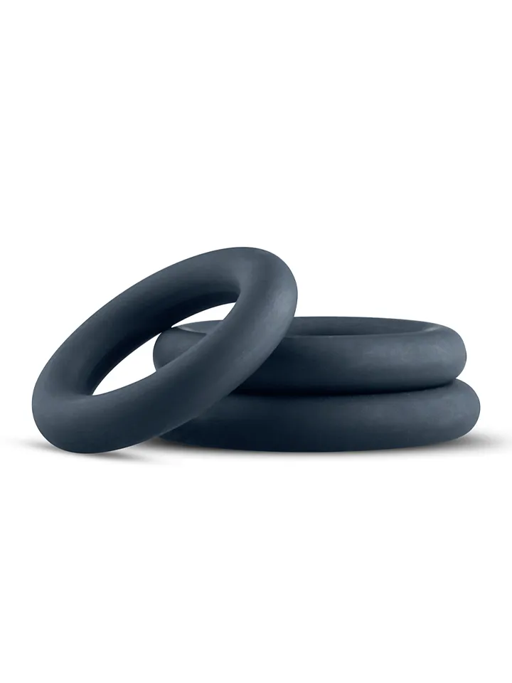 Boners 3-Piece Cock Ring Set Grey Penisrengas paketti