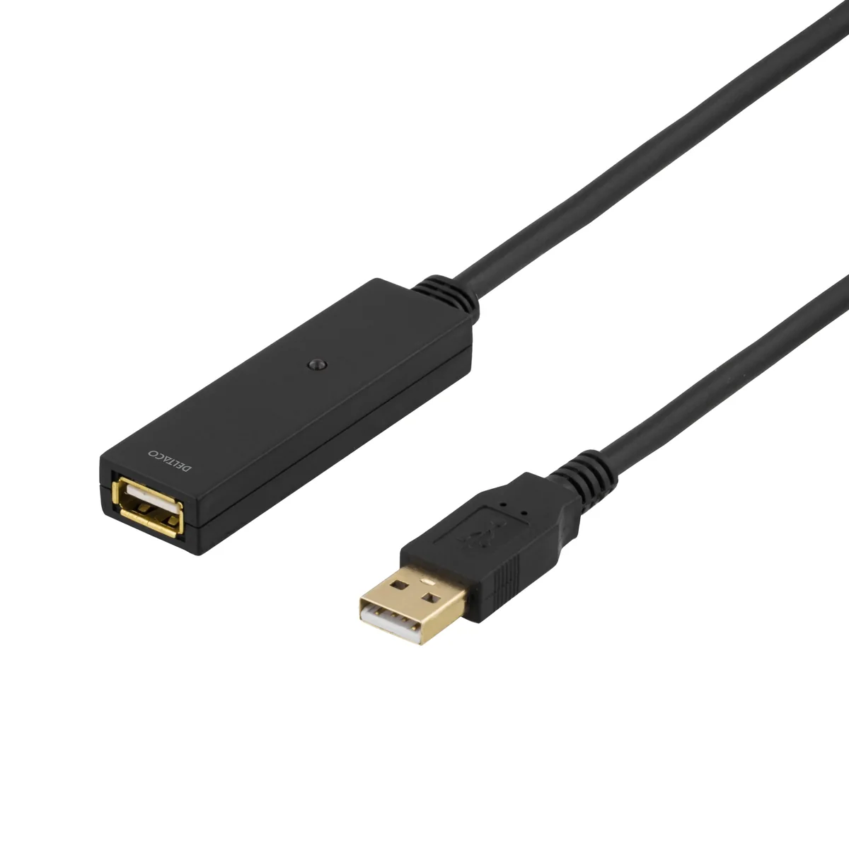 Deltaco Usb2-ex20m 20m Usb-a Usb-a Musta