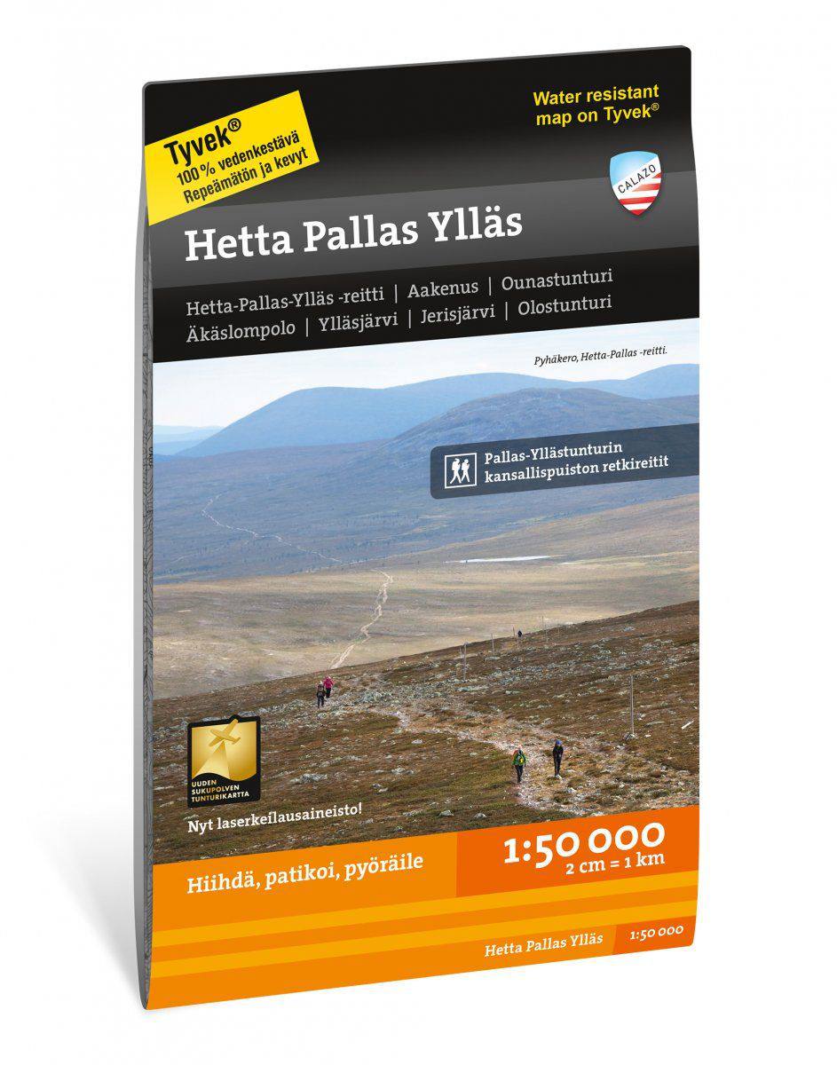 Calazo Hetta-Pallas-Ylläs Tyvek retkeilykartta