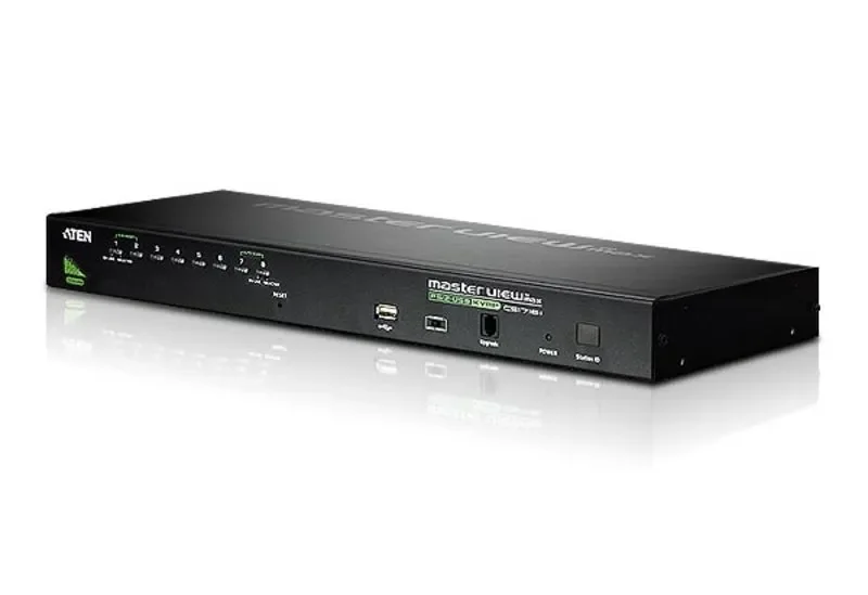 ATEN CS1708A-AT-G, 2048 x 1536 pikseliä, QXGA, Telineasennus, 5 W, 1U, Musta