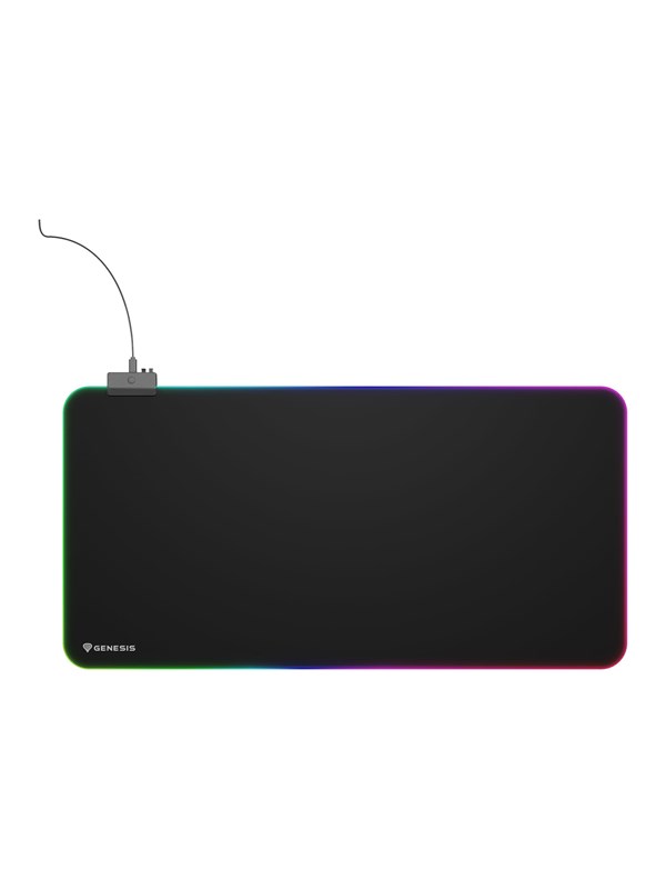GENESIS Boron 500 XXL RGB, Musta, Yksivärinen, Kangas, Kumi, USB-virta, Monivärinen, Pelihiirimatto