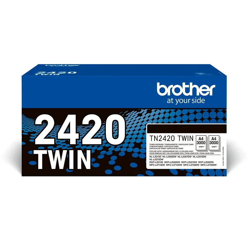 Brother TN2420TWIN XL-laservärikasettipakkaus, musta, 2 kpl