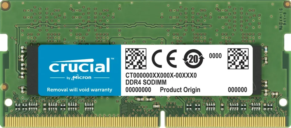 Crucial 64 Gt (2 x 32 Gt) DDR4 3200 MHz, CL22 -muisti
