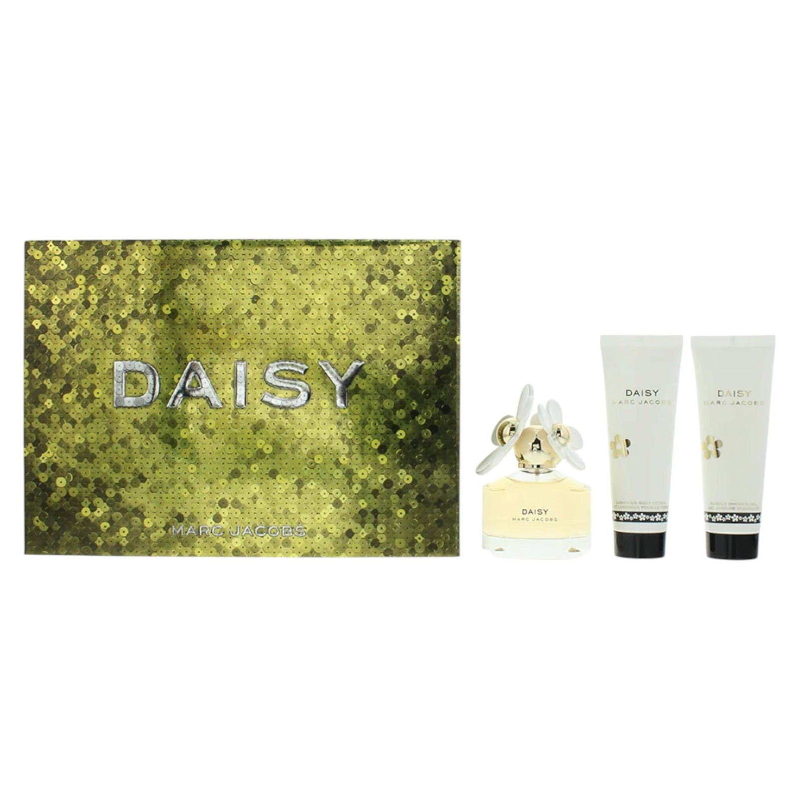 Marc jacobs Setti Marc Jacobs: Daisy Eau De Toilette naisille 50 ml + Daisy kosteuttava vartalovoide 75 ml + Daisy Shower Gel kaikille ihotyypeille 75