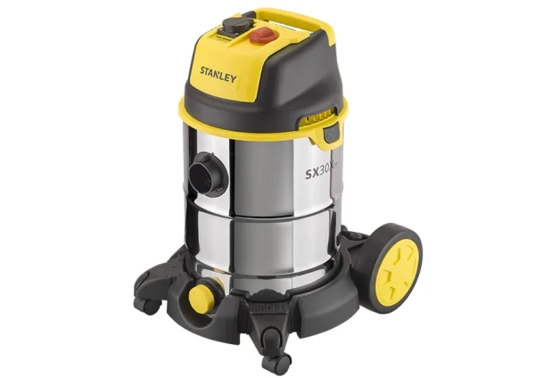 Stanley SXVC30XTDE, Kuiva ja märkä, Musta, Ruostumaton teräs, Keltainen, 36,5 l/s, 19 kPa, 5 m, 73,6 dB