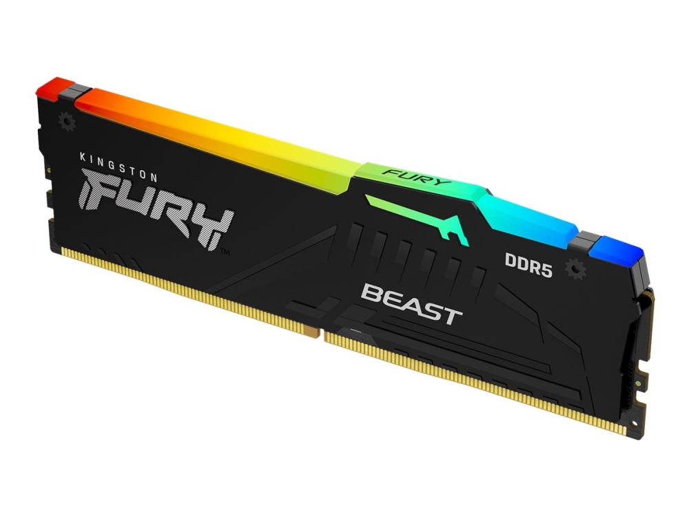 Kingston FURY Beast RGB DDR5-5600 - 16GB - CL36 - Single Channel (1 pcs) - AMD EXPO & Intel XMP - Musta RGB