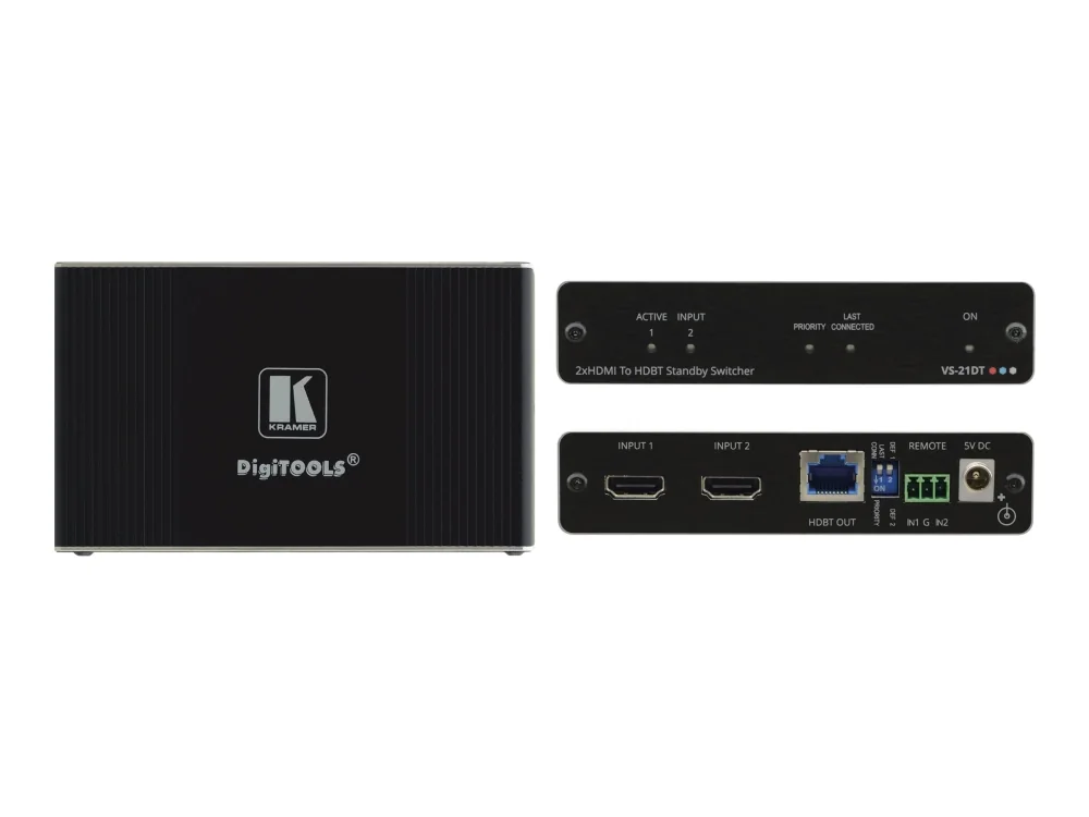 Kramer VS-21DT, 4K60 4:2:0 HDMI 2:1 Auto Switch over HDBaseT