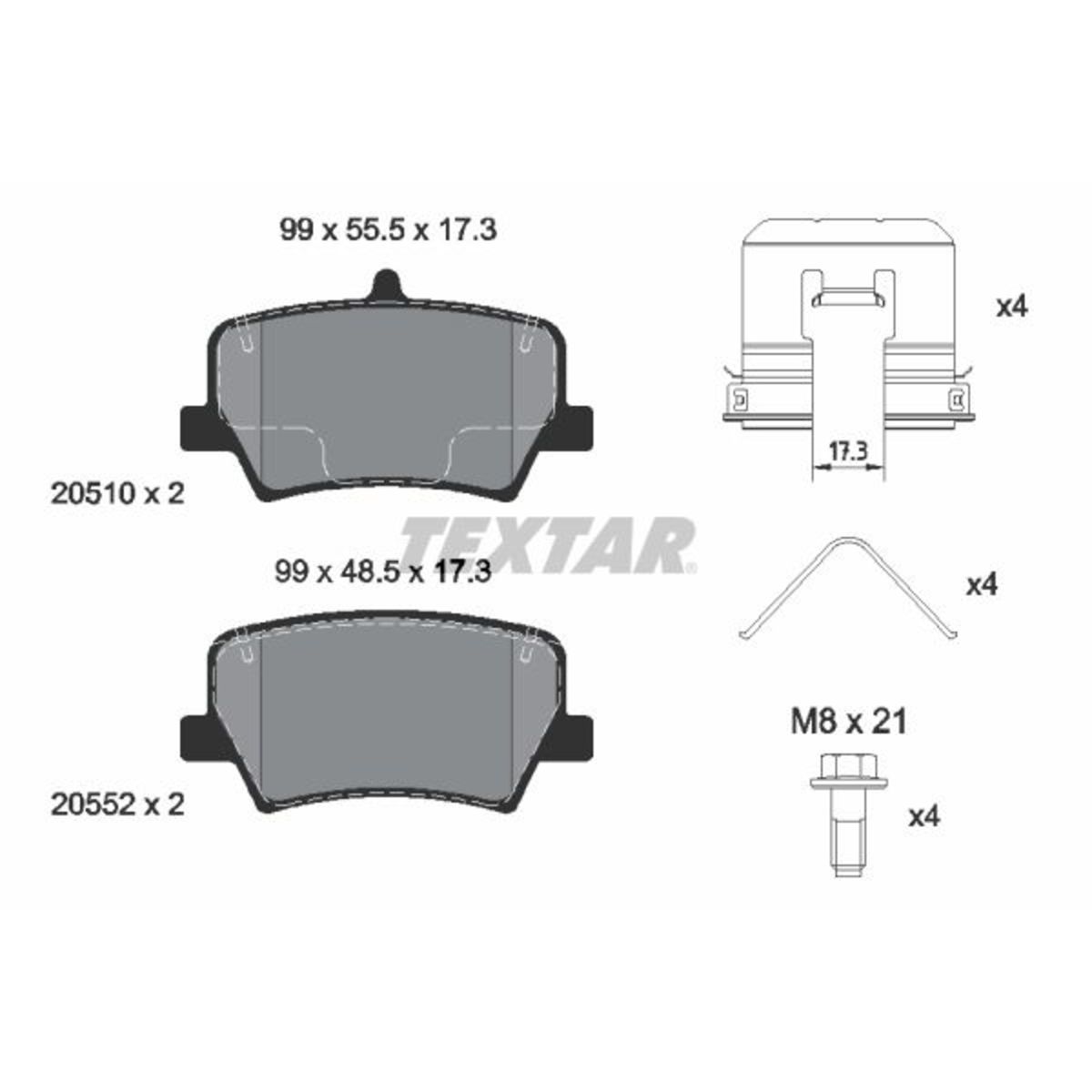 Jarrupalat, levyjarru TEXTAR 2051001