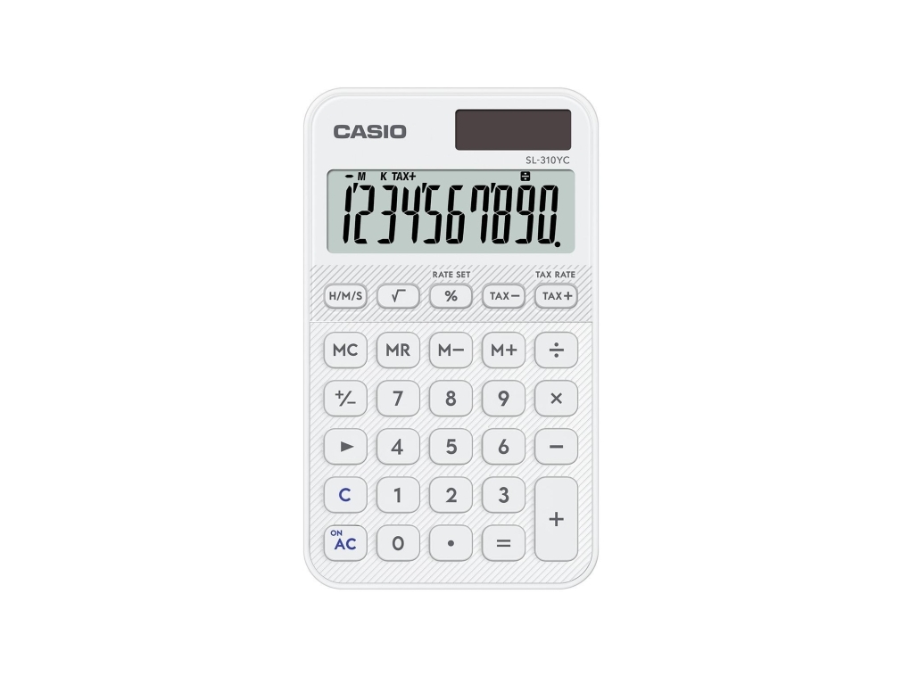 Casio SL-310YC 10-numeroinen taskulaskin valkoinen