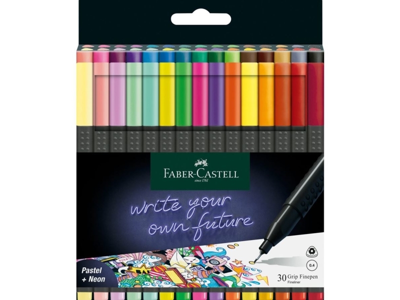 Faber-Castell Finepen Grip 0.4 set 30x