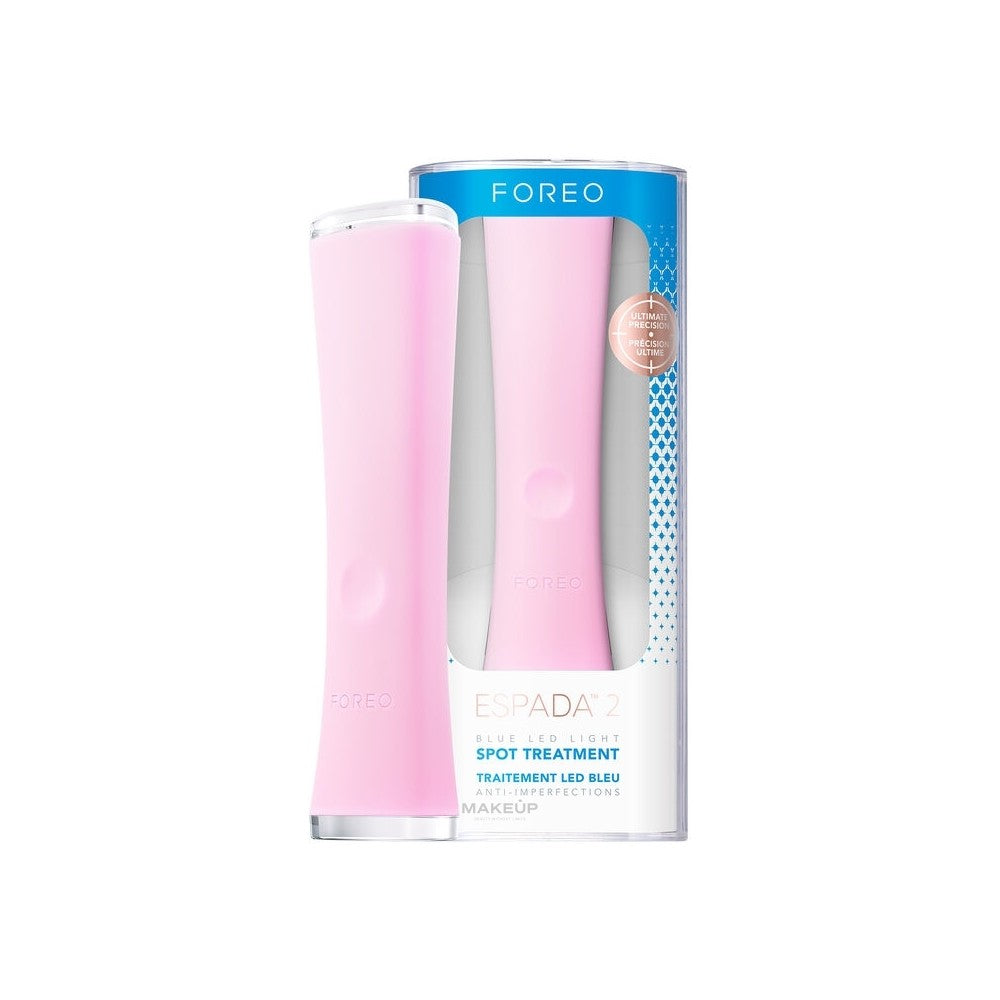 FOREO ESPADATM 2 kynä sinisellä valolla aknen vähentämiseen Pearl Pink