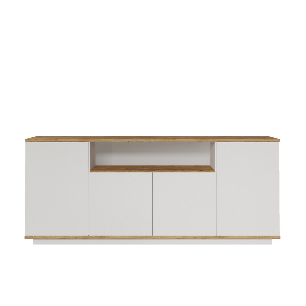 Norda Design moderni konsolipöytä, Atlantic-mänty ja valkoinen, 180 x 75 x 44,5 cm | 100 % melamiinipinnoitettu, 18 mm paksu | skandinaavinen muotoilu